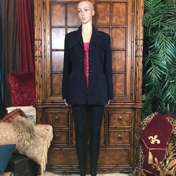 Anne Klein Jackets & Coats Anne Klein Navy Isles Of Wight Four